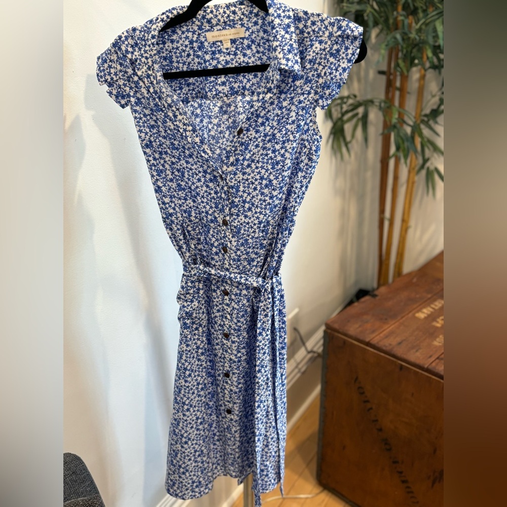 Midi Floral Dress with Tie